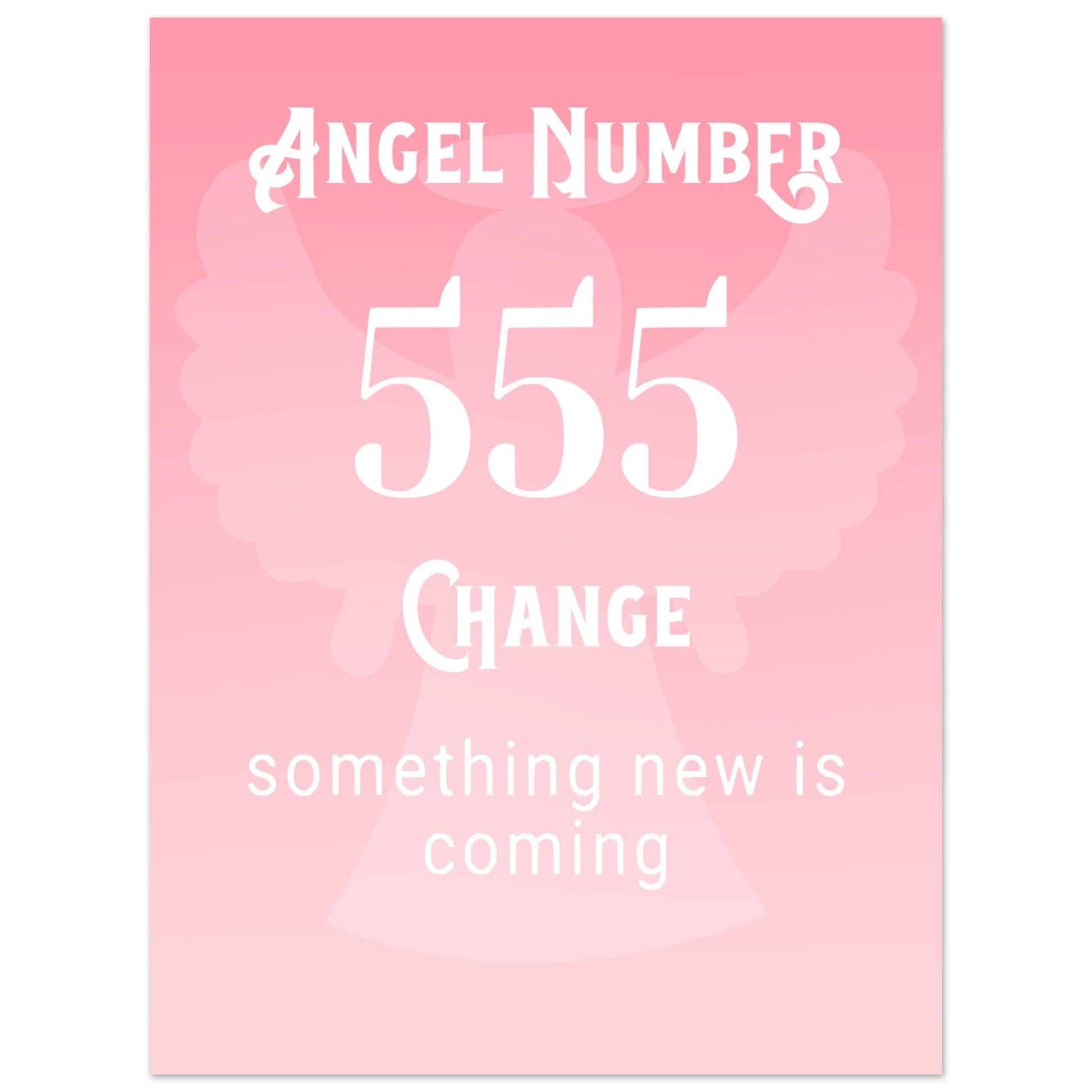 Angel Number 555, Angel No. 555, Angel Number, Pink Spiritual Poster, #illieeart