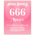 Angel Number 666 Art Print, Angel No 666, Angel Number, Pink Spiritual Poster, #illieeart