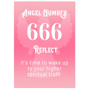 Angel Number 666 Art Print, Angel No 666, Angel Number, Pink Spiritual Poster, #illieeart