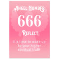 Angel Number 666 Art Print, Angel No 666, Angel Number, Pink Spiritual Poster, #illieeart