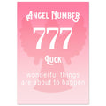 Angel Number 777 Art Print, Angel No 777, Angel Number, Pink Spiritual Poster, #illieeart