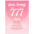 Angel Number 777 Art Print, Angel No 777, Angel Number, Pink Spiritual Poster, #illieeart