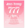 Angel Number 777 Art Print, Angel No 777, Angel Number, Pink Spiritual Poster, #illieeart