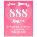 Angel Number 888 Art Print, angel no.888, Angel Number, Pink Spiritual Art Print, #illieeart