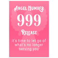 Angel Number 999 Art Print, Angel No 999, Angel Number, Pink Spiritual Poster, #illieeart
