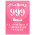 Angel Number 999 Art Print, Angel No 999, Angel Number, Pink Spiritual Poster, #illieeart