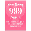 Angel Number 999 Art Print, Angel No 999, Angel Number, Pink Spiritual Poster, #illieeart