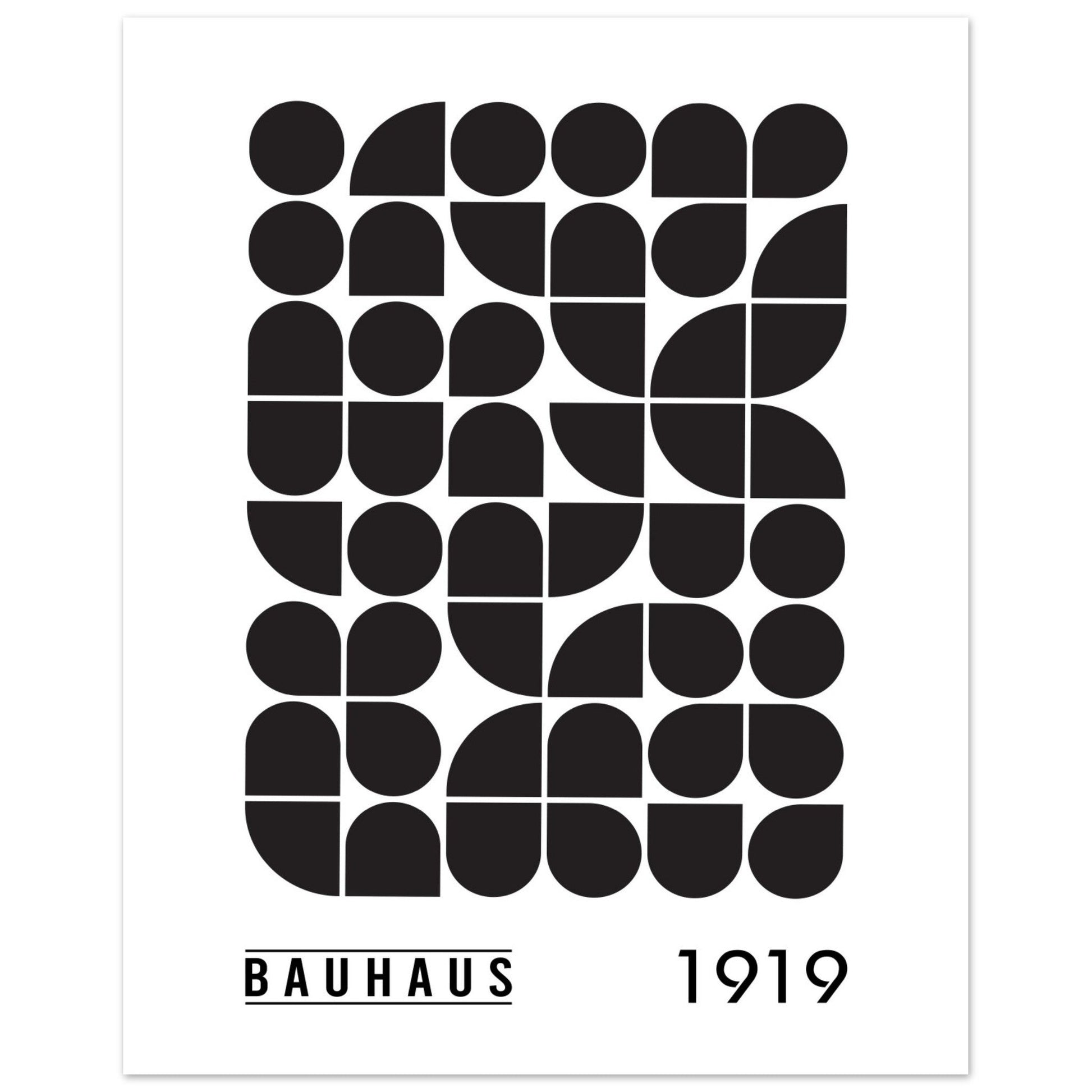 Retro Bauhaus Poster, No. 501, Bauhaus Art, Black and white, modern wall art, #illieeart