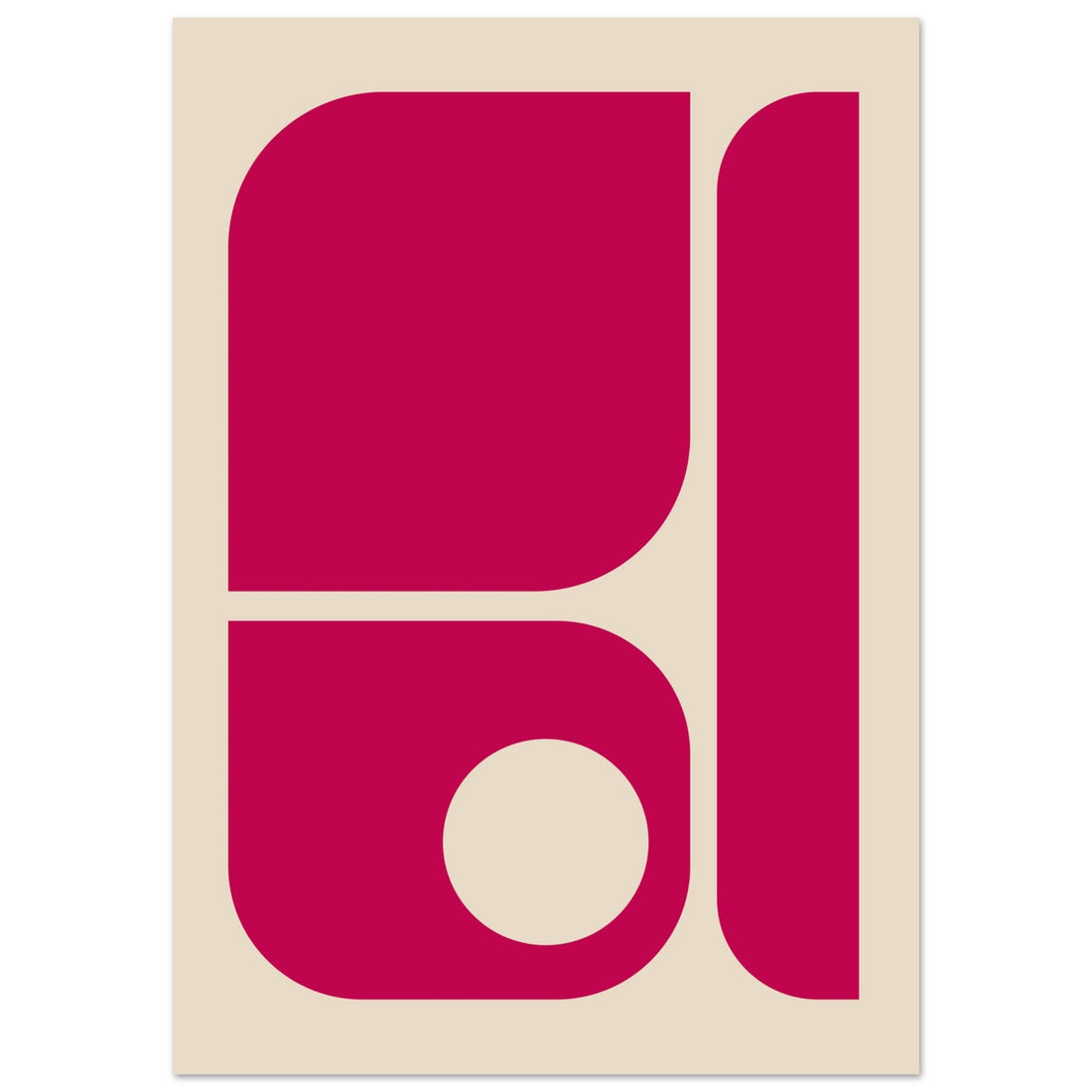 Fuchsia Pink Bauhaus Poster, No. 121, Bauhaus Art, MODERN ART, Modern Geometric, #illieeart
