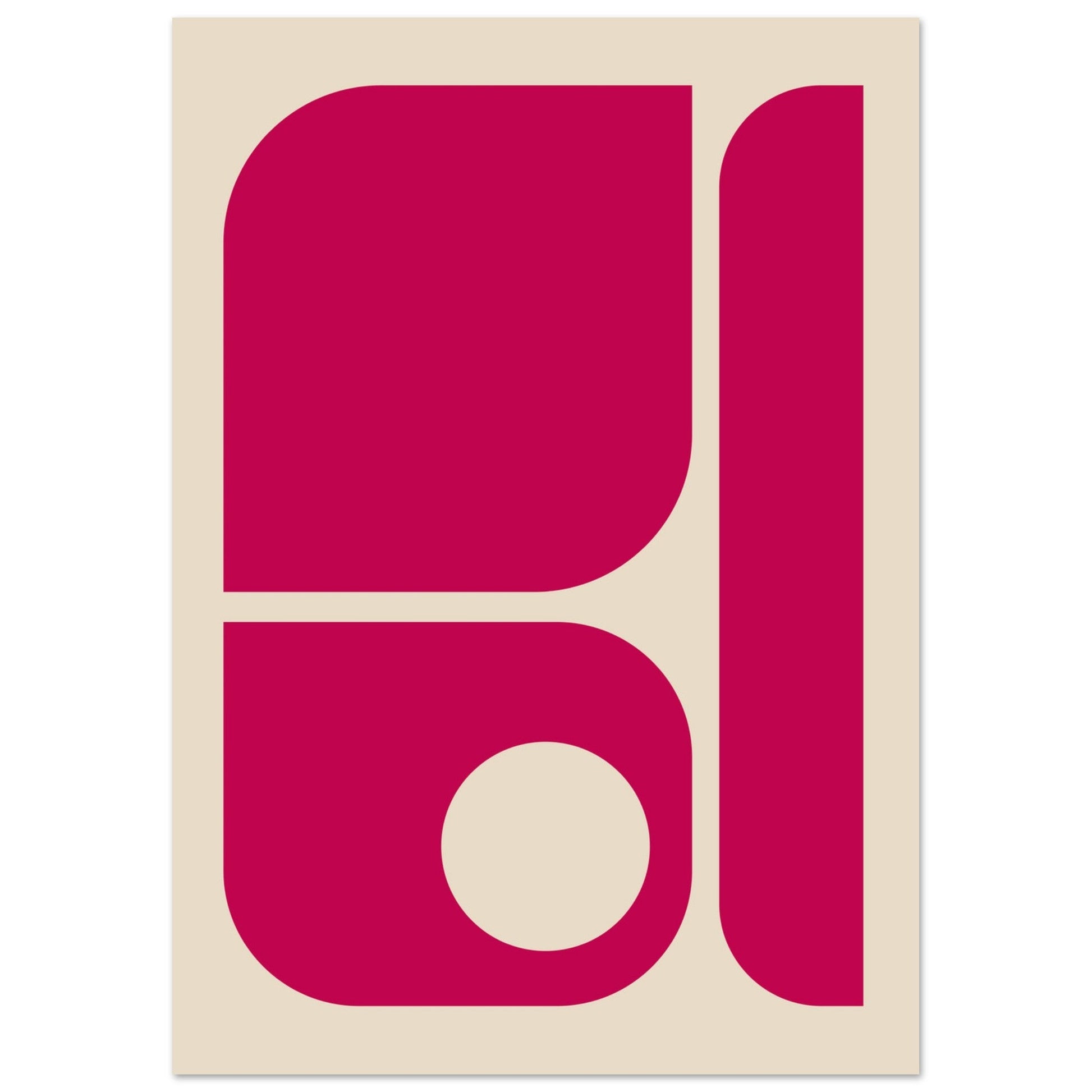 Fuchsia Pink Bauhaus Poster, No. 121, Bauhaus Art, MODERN ART, Modern Geometric, #illieeart