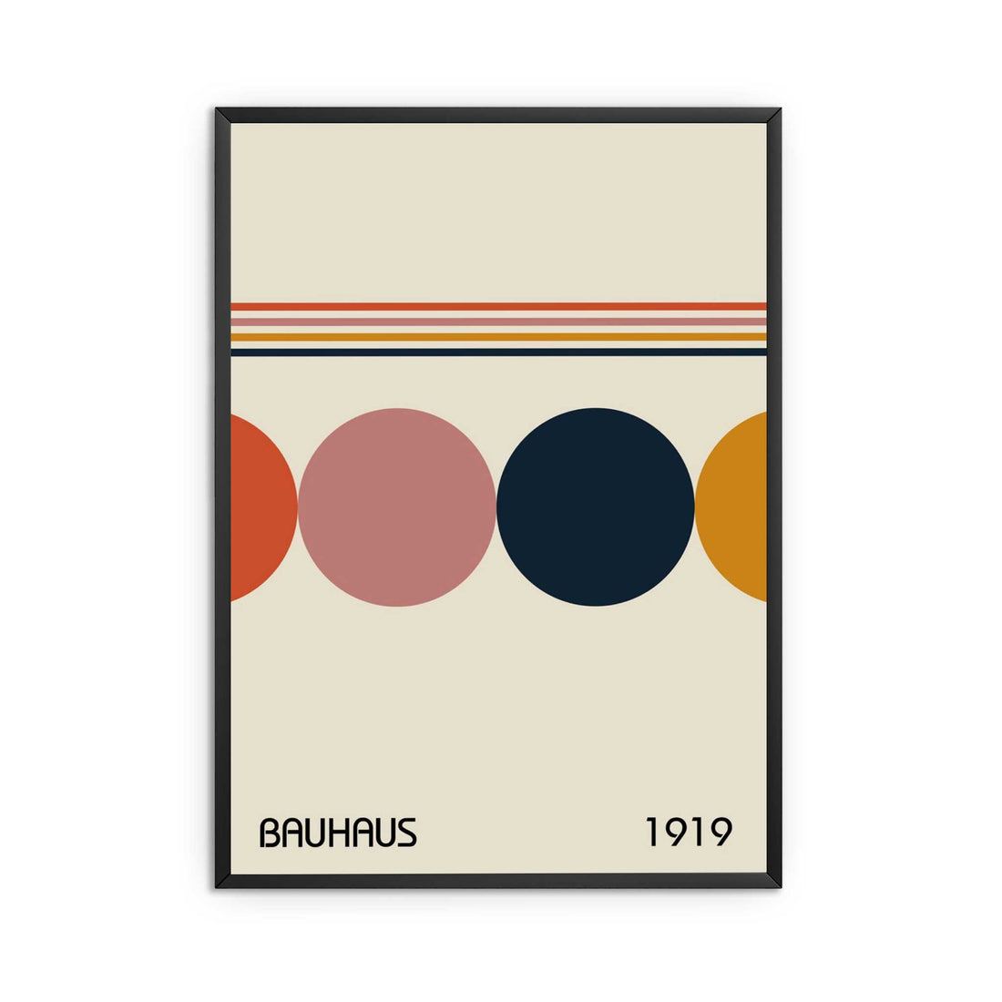 Bauhaus Graphic Poster, Modern Wall Art - Bauhaus graphic design poster with bold shapes and structured layout.