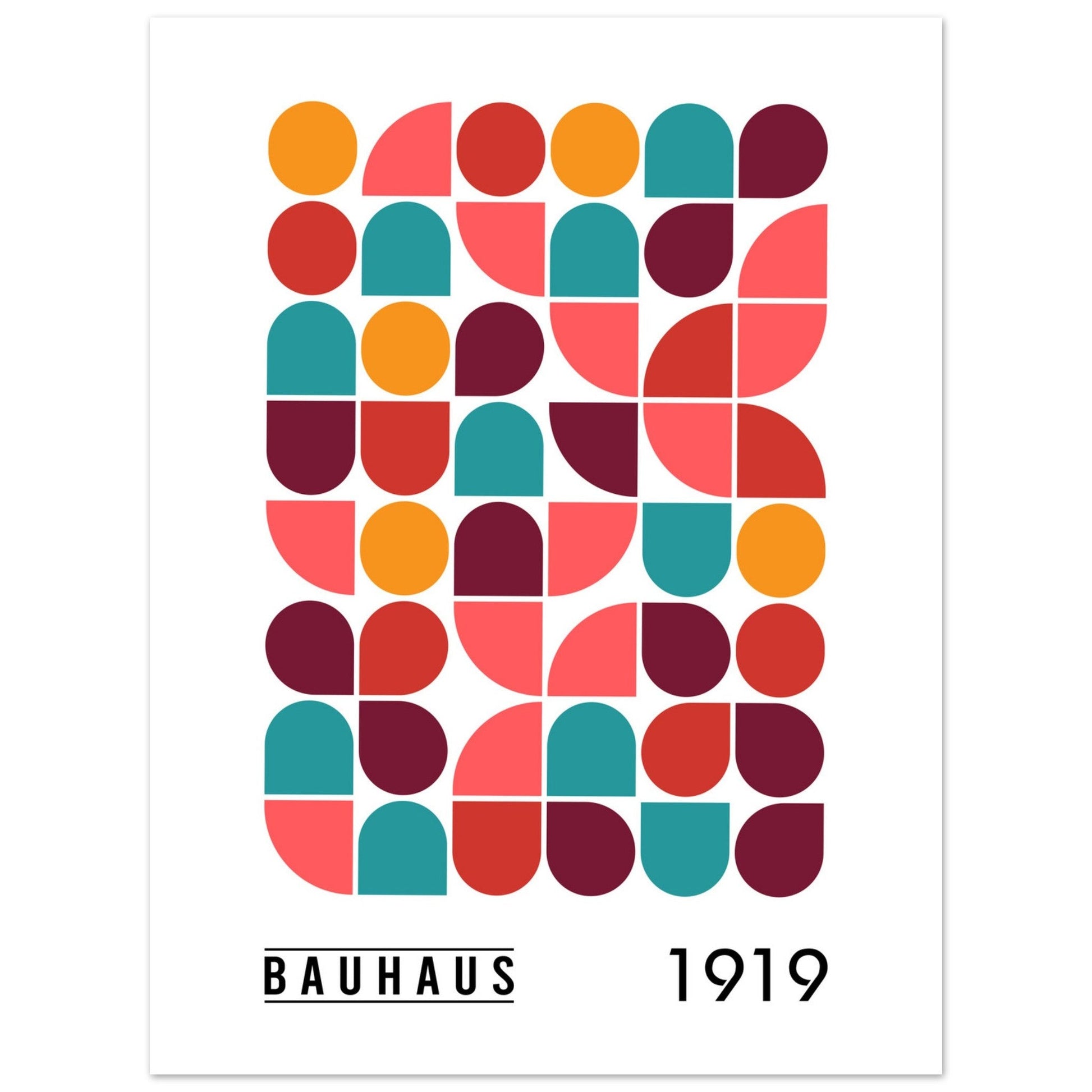 Bauhaus Multicolour Poster, No. 104, abstract, architecture, design, #illieeart