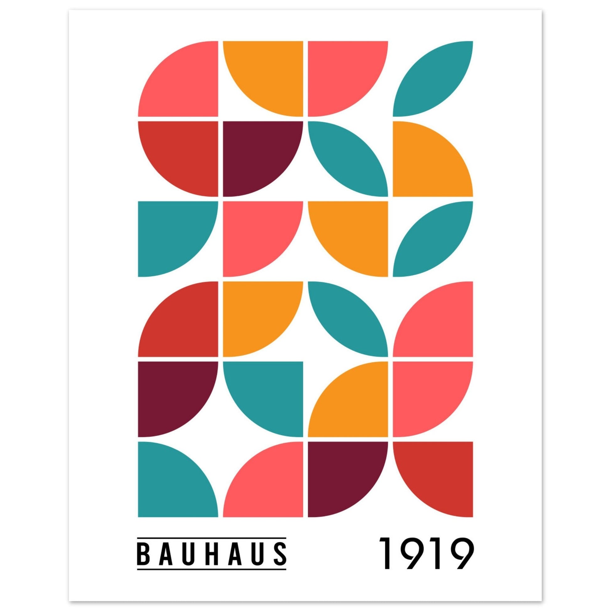 Bauhaus Retro Poster, No. 105, abstract, architecture, design, #illieeart