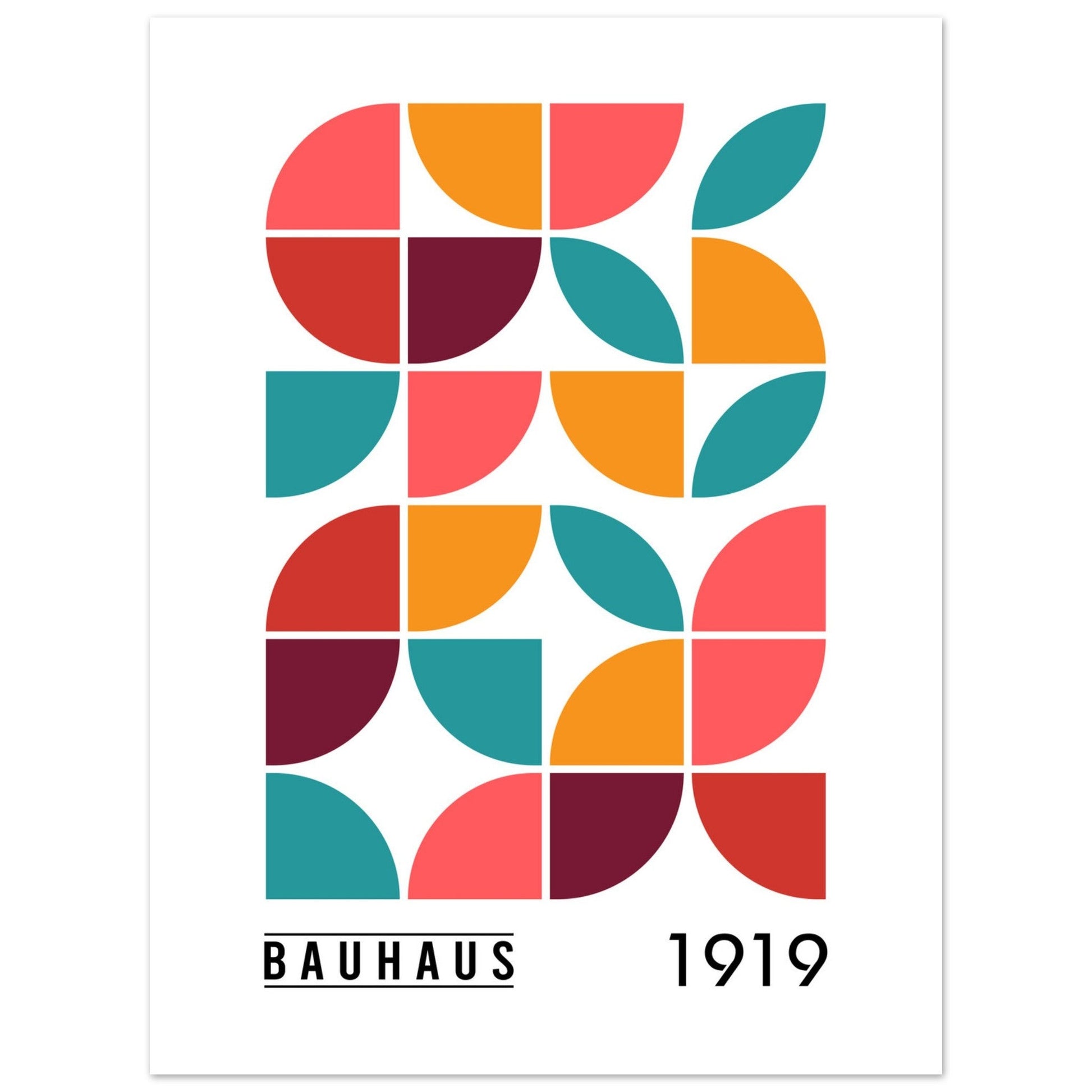 Bauhaus Retro Poster, No. 105, abstract, architecture, design, #illieeart
