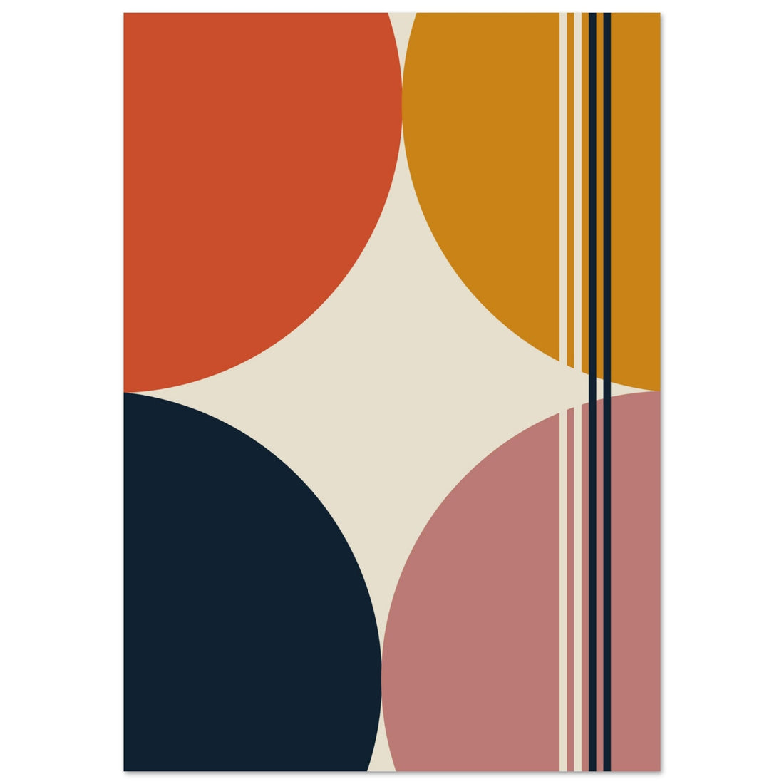Mid - century Bauhaus Poster, No. 108, Bauhaus Art, Geometrical Art print, MODERN ART, #illieeart