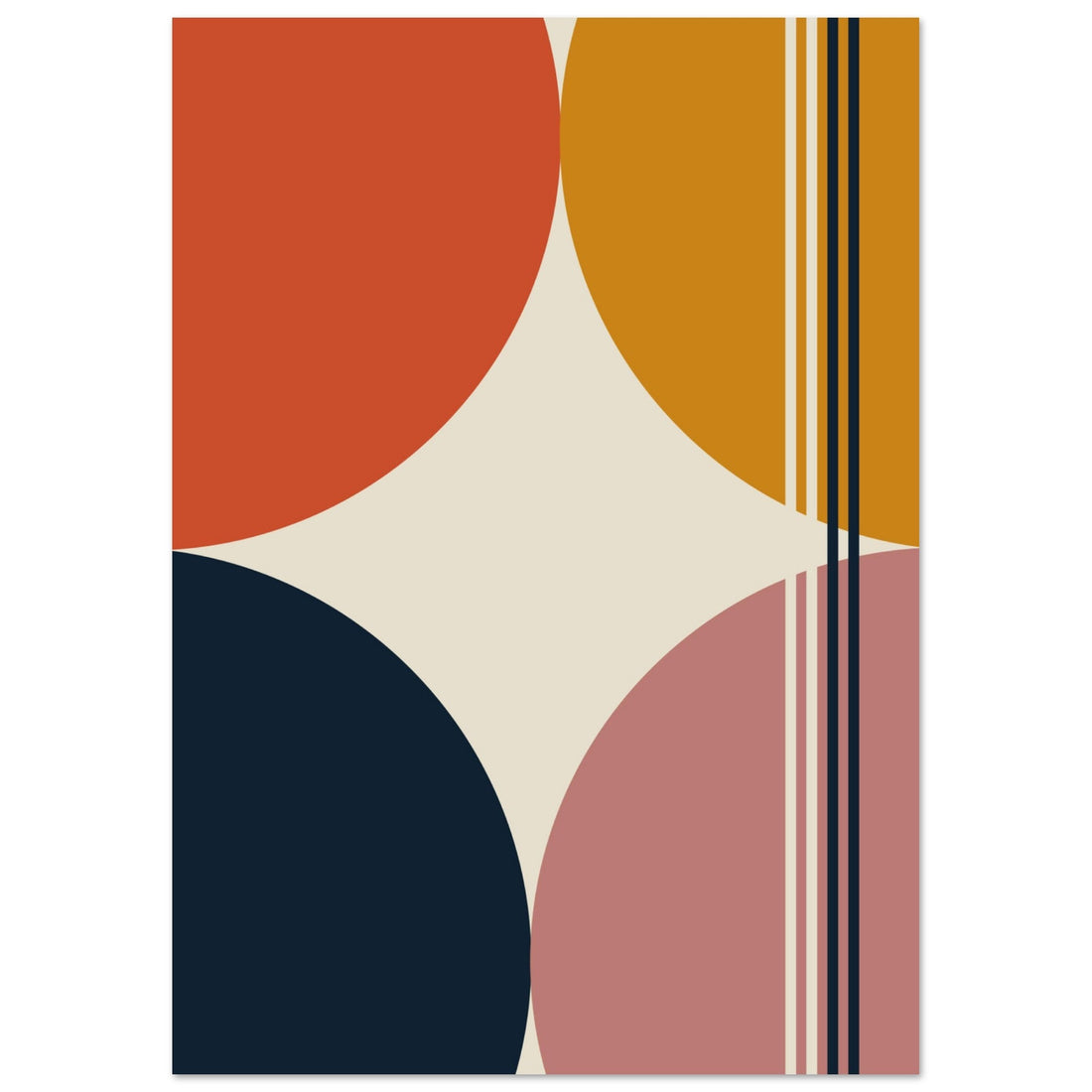 Mid - century Bauhaus Poster, No. 108, Bauhaus Art, Geometrical Art print, MODERN ART, #illieeart
