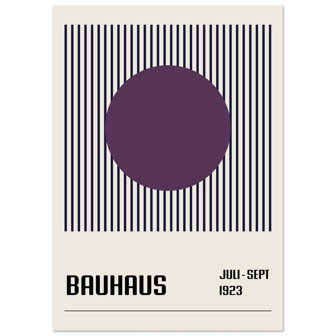 Purple - Retro Bauhaus Poster, No. 118, ABSTRACT GEOMETRIC, bauhaus, MODERN ART, #illieeart