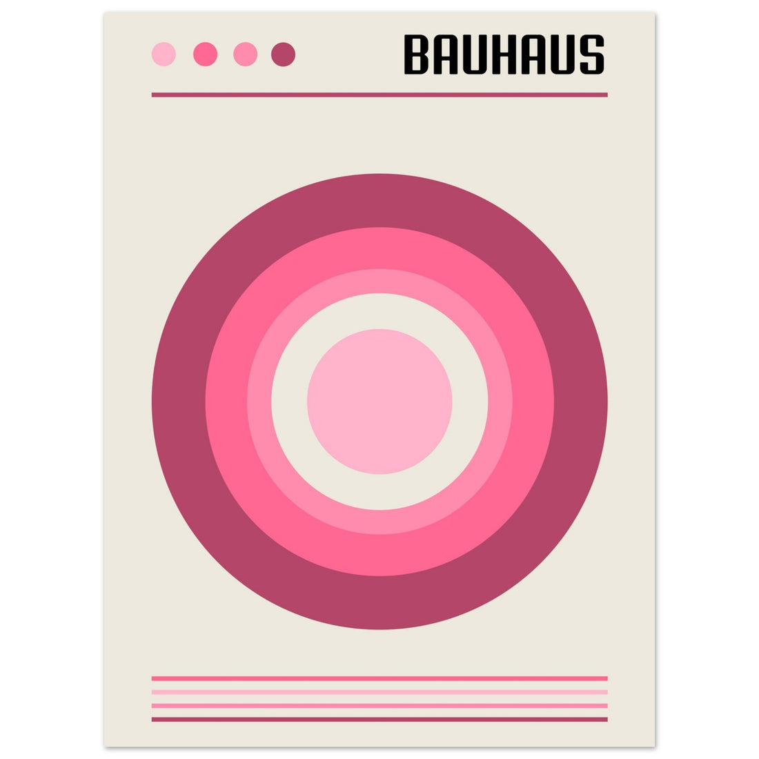Retro Pink Bauhaus Poster, No. 114, Bauhaus Art Print, MODERN ART, Modern Pink Art, #illieeart