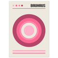 Retro Pink Bauhaus Poster, No. 114, Bauhaus Art Print, MODERN ART, Modern Pink Art, #illieeart