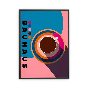 BAUHAUS Print Mid Century Coffee Cup Print