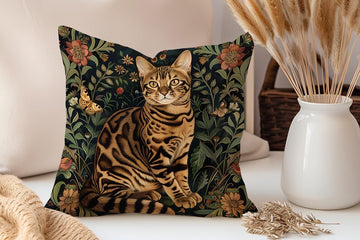 William Morris Style Cat Pillowcase