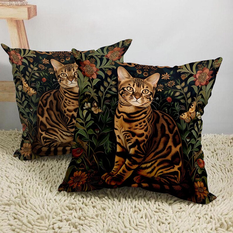 William Morris Style Cat Pillowcase