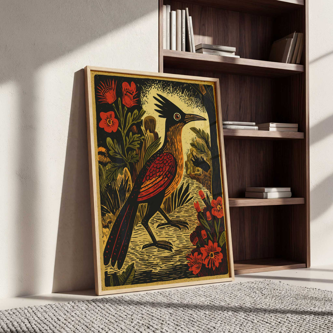 Roadrunner Desert Wall Art Print – Southwest Bird Poster