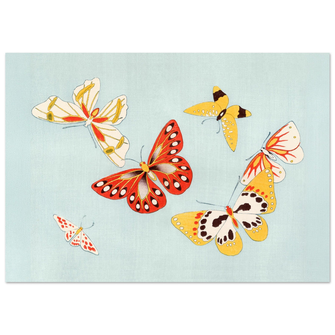 Butterflies - Vintage Japanese Illustration, Blue, butterfly, Japanese, #illieeart