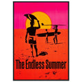 The Endless Summer Authentic Orange Retro Surf Framed Wall Art