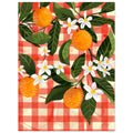 Chequered Orange Blossom, Breakfast Print, Orange Gingham Print, Oranges, #illieeart