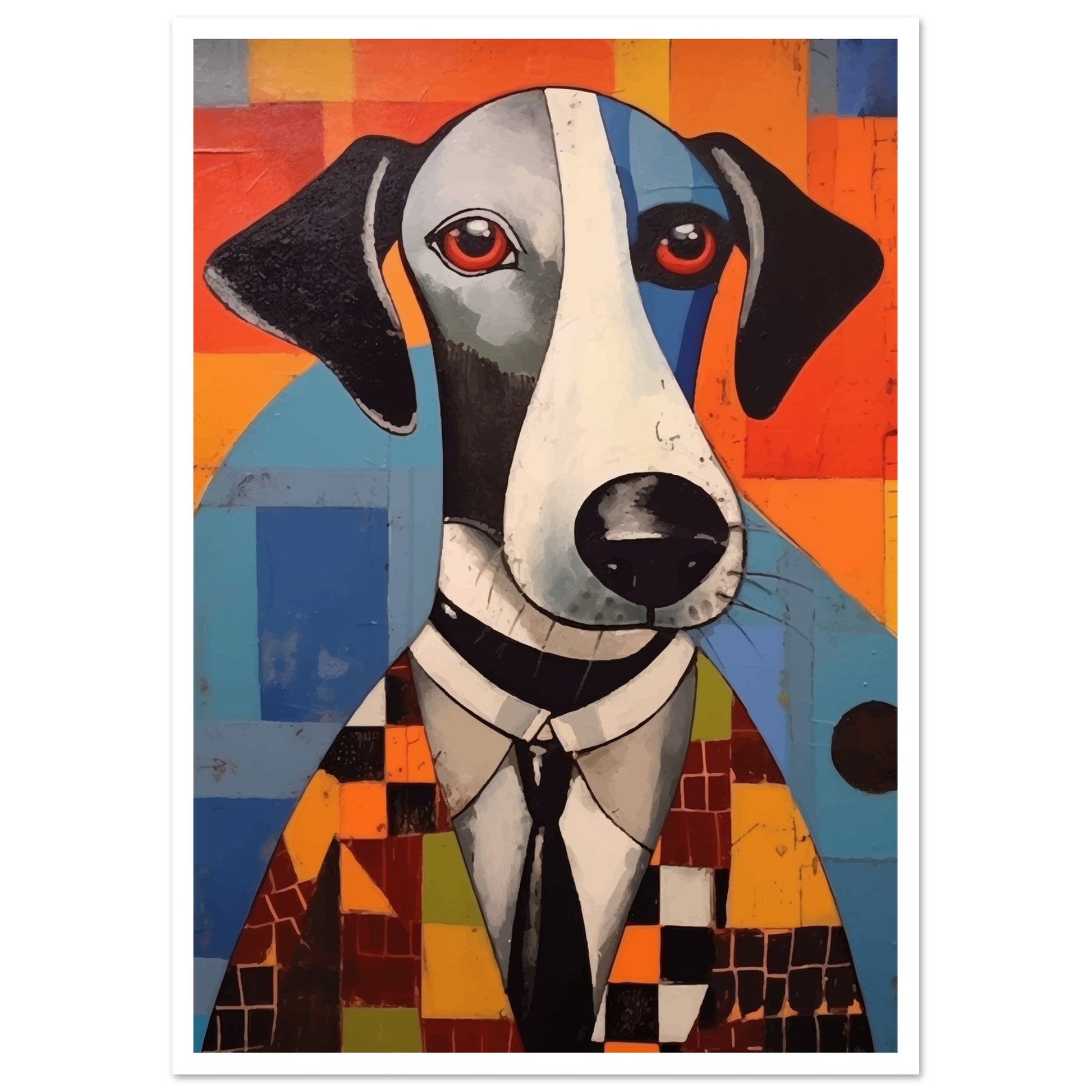 Dog In A Suit, abstract, animal prints, , #illieeart