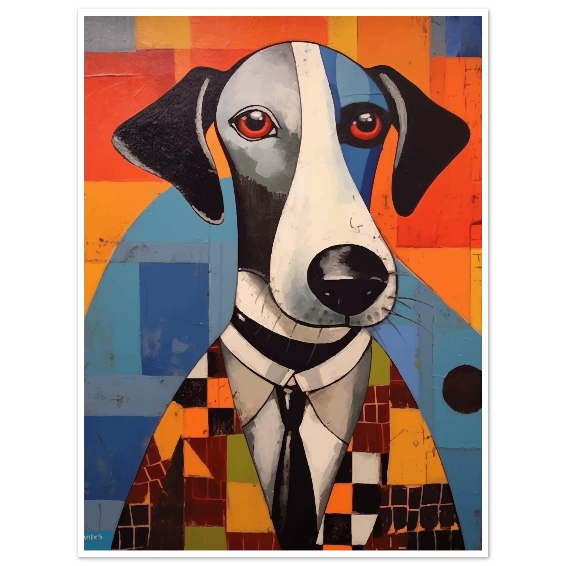 Dog In A Suit, abstract, animal prints, , #illieeart