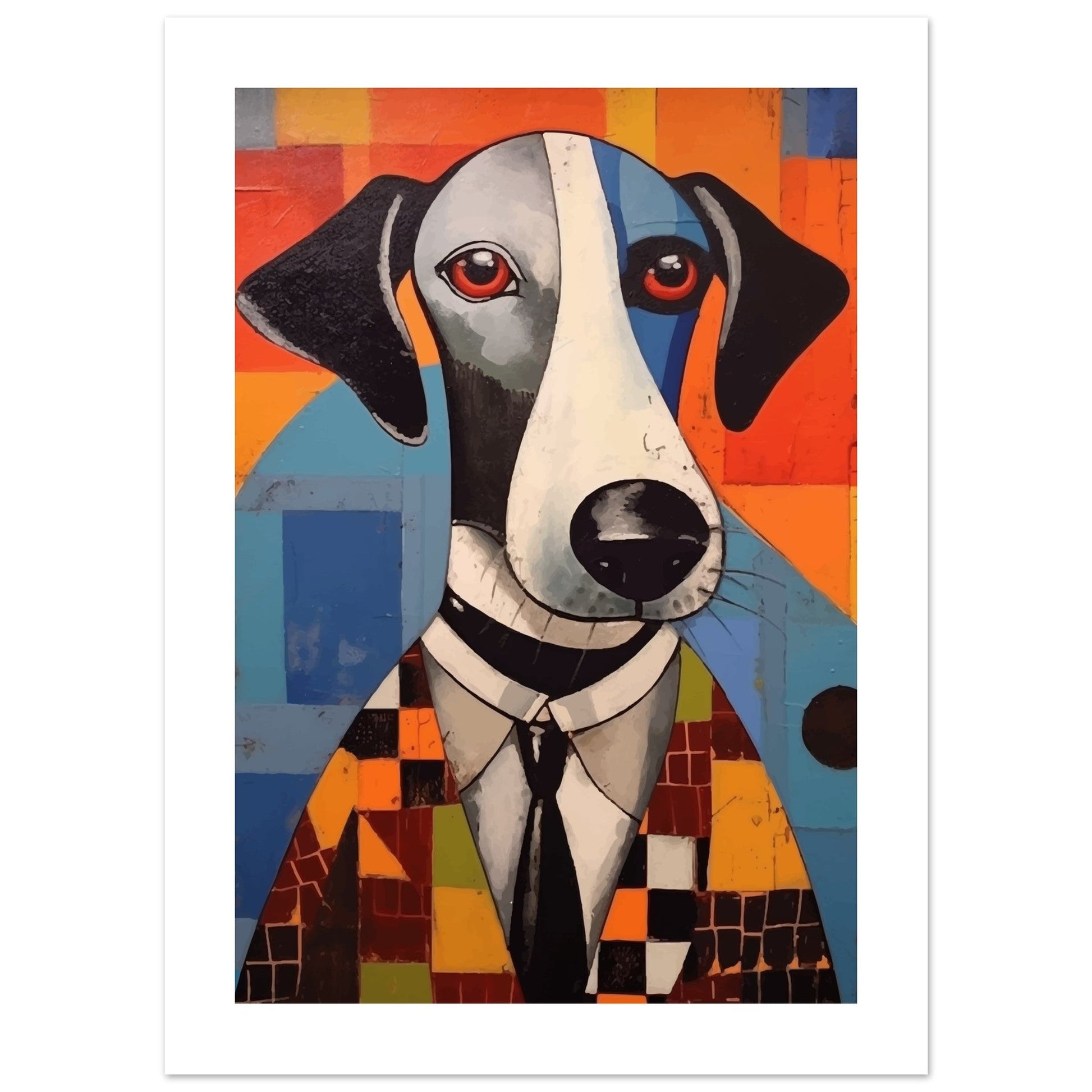 Dog In A Suit, abstract, animal prints, , #illieeart