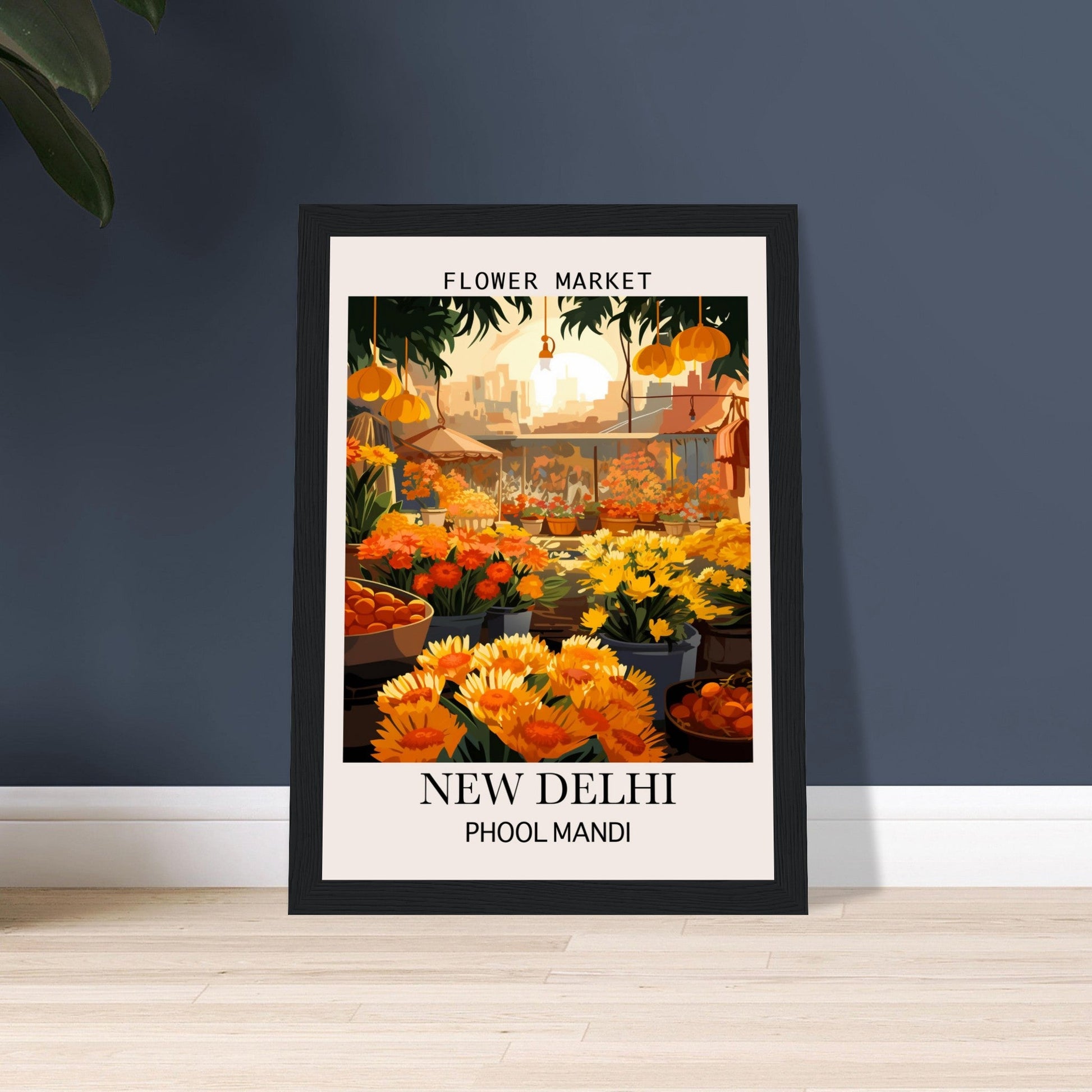 Flower Market Print, India - Framed Poster, floral poster, Flower Market India, New Delhi - India, #illieeart