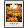 Flower Market Print, India - Framed Poster, floral poster, Flower Market India, New Delhi - India, #illieeart