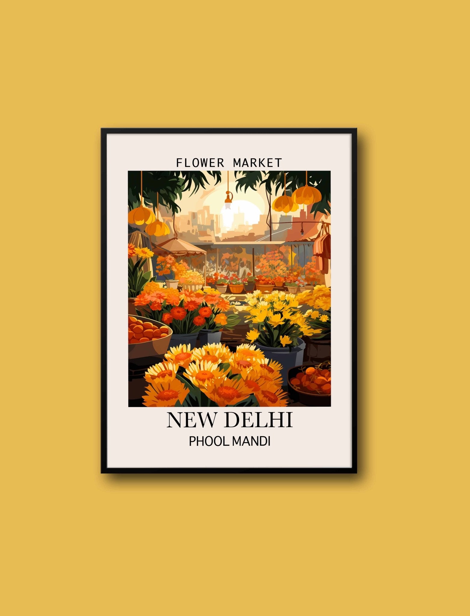 Flower Market | New Delhi | India, floral, flower market, New Delhi Art print, #illieeart