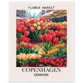 Flower Market Print, Copenhagen - Framed Poster, Denmark, Flower Market, Flower Market - Copenhagen, #illieeart