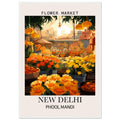 Flower Market Print, India - Framed Poster, floral poster, Flower Market India, New Delhi - India, #illieeart