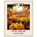 Flower Market Print, India - Framed Poster, floral poster, Flower Market India, New Delhi - India, #illieeart