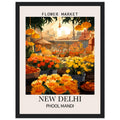 Flower Market Print, India - Framed Poster, floral poster, Flower Market India, New Delhi - India, #illieeart