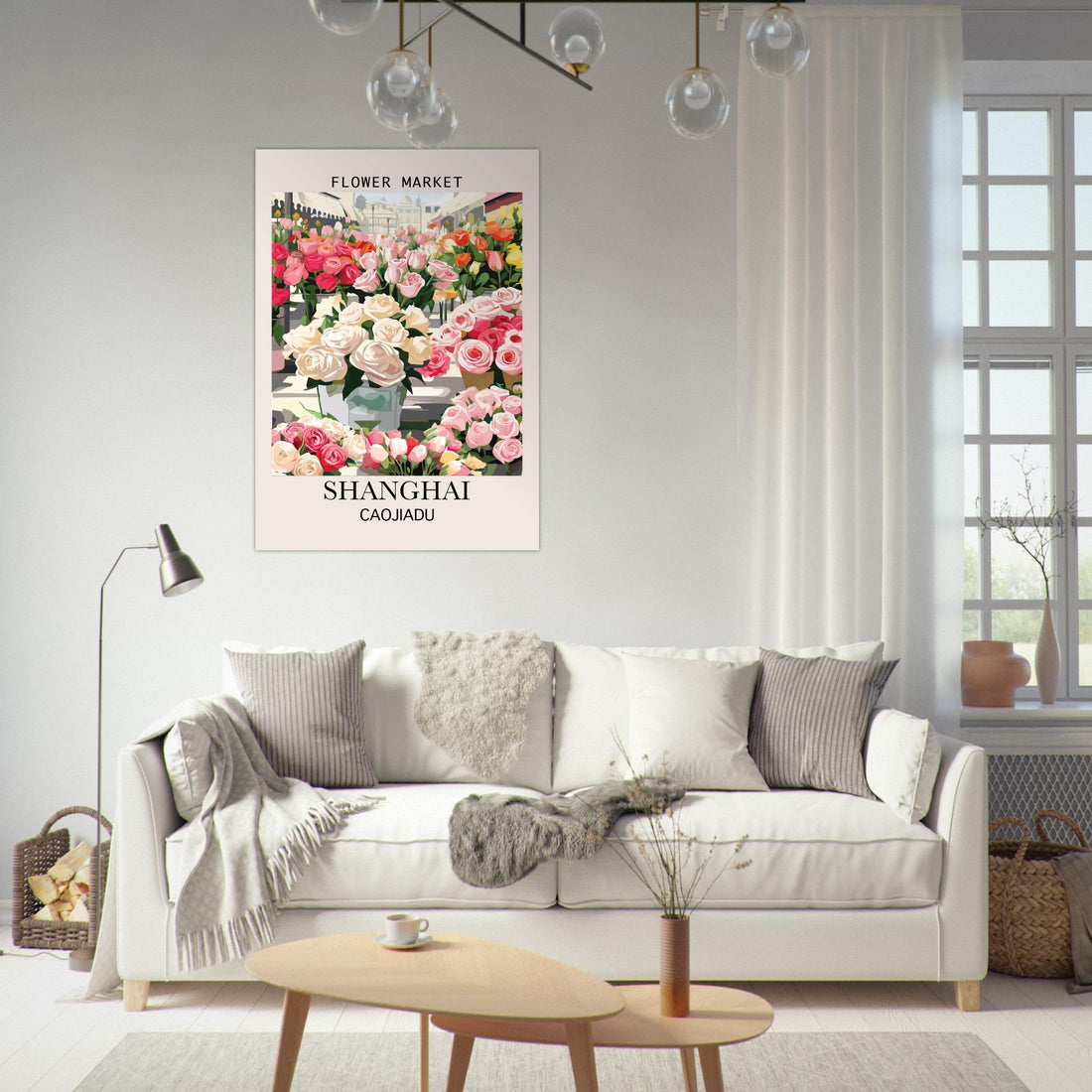 Flower Market Shanghai, floral poster, Flower Market, Shanghai, #illieeart