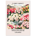 Flower Market Shanghai, floral poster, Flower Market, Shanghai, #illieeart