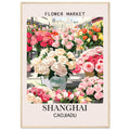 Flower Market Print, Shanghai - Framed Poster, floral poster, Flower Market, Shanghai, #illieeart