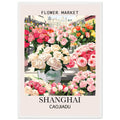 Flower Market Print, Shanghai - Framed Poster, floral poster, Flower Market, Shanghai, #illieeart