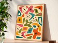 Mid Century Atomic Modern Print&i inspired by classic Atomic Age design. Featuring GEOMETRIC SHAPES and a retro mid century modern aesthetic, this artwork is designed