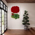 Geraniums - Vintage, red, Red Geranium Wall Art, Vintage Art print, #illieeart