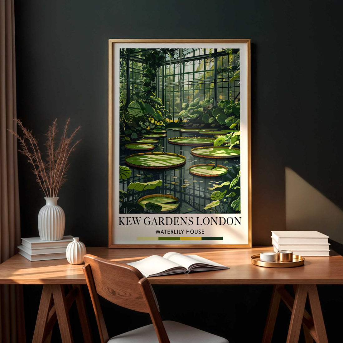 Travel Print London Kew Gardens Water Lily House