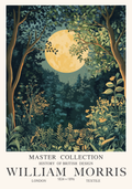 William Morris Moon Landscape Wall Art Botanical Print