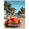 Havana Club, Cuba Photograph, red vintage car, Vintage Havana Art, #illieeart