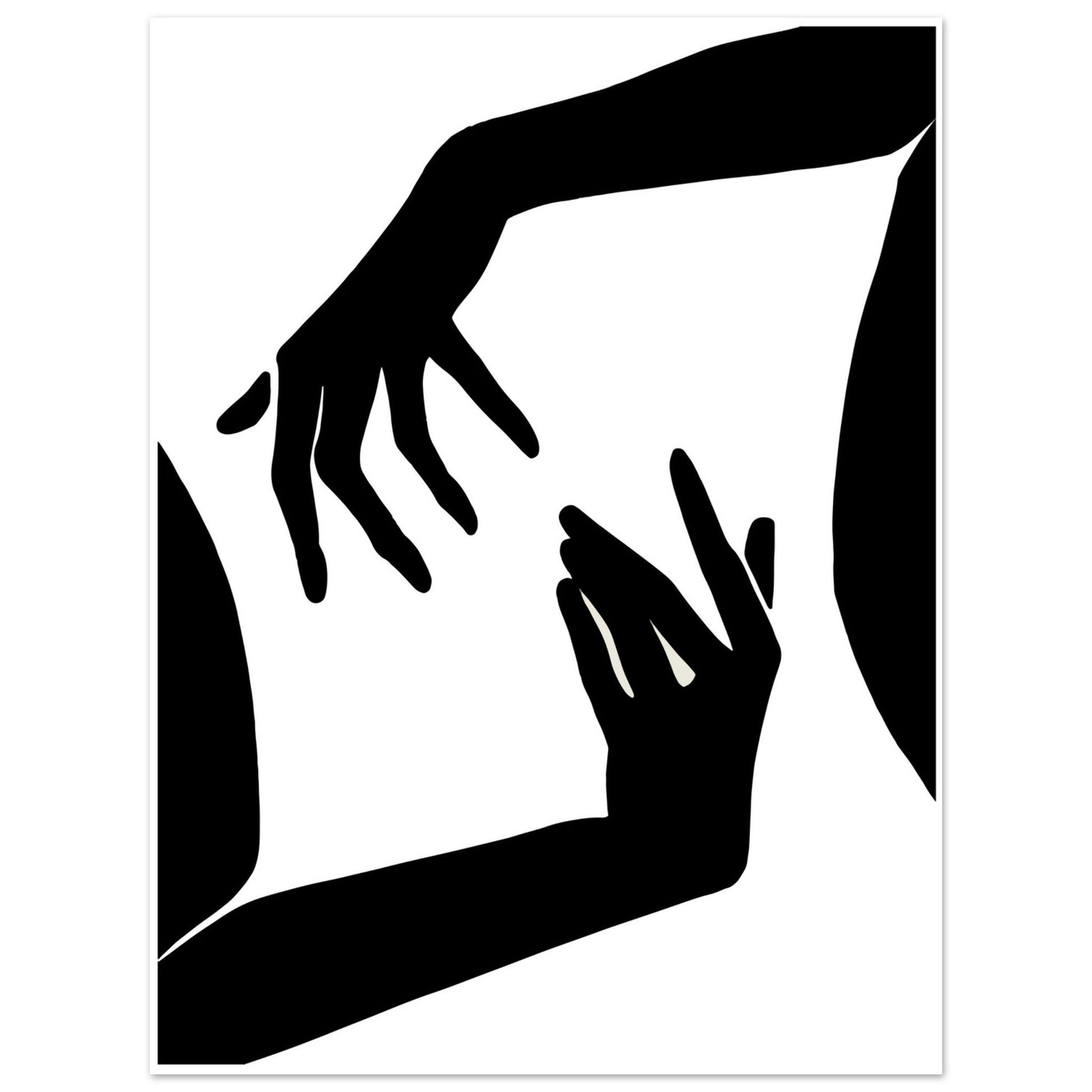 Hold My hand - All Lives Matter, Abstract Poster, Black and white, Black Lives Matter, #illieeart